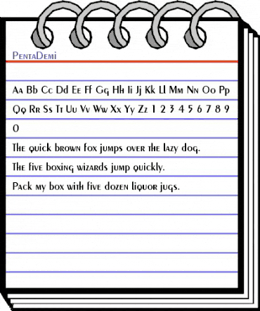 PentaDemi Normal animated font preview PentaDemi Normal animated font preview