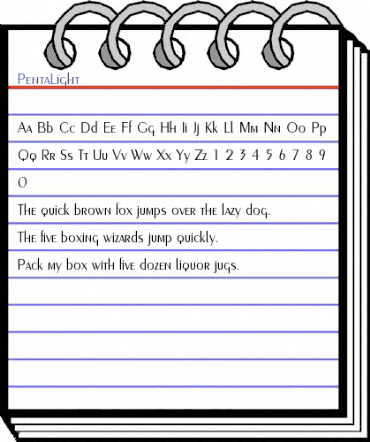 PentaLight Normal animated font preview PentaLight Normal animated font preview