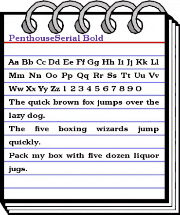 PenthouseSerial Bold animated font preview