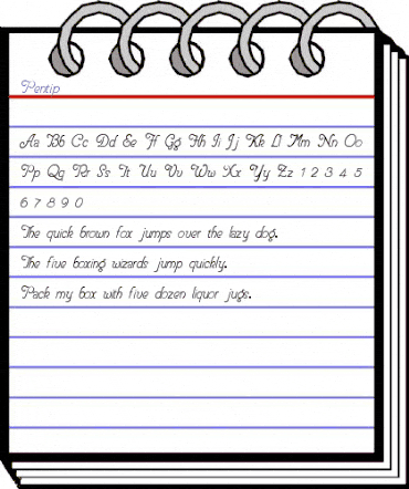 Pentip Regular animated font preview