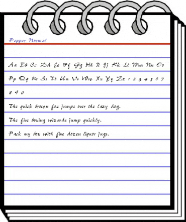 Pepper Normal animated font preview