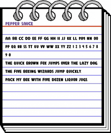 Pepper Sauce Regular animated font preview Pepper Sauce Regular animated font preview