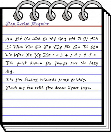 PepScript Regular animated font preview