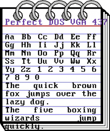 Perfect DOS VGA 437 Win Regular animated font preview Perfect DOS VGA 437 Win Regular animated font preview