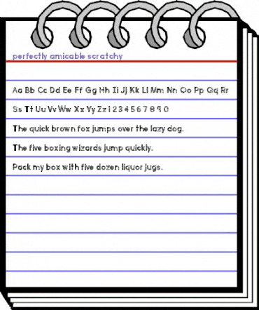 perfectly scrathy Regular animated font preview