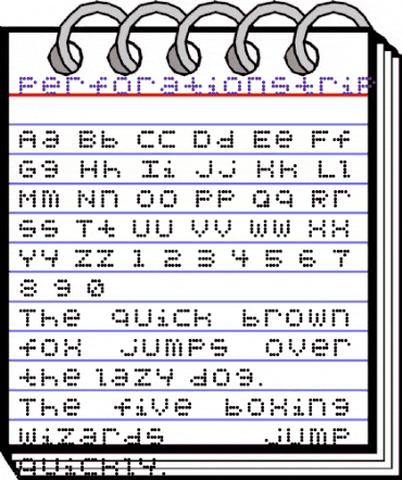 PerforationStrip Regular animated font preview PerforationStrip Regular animated font preview