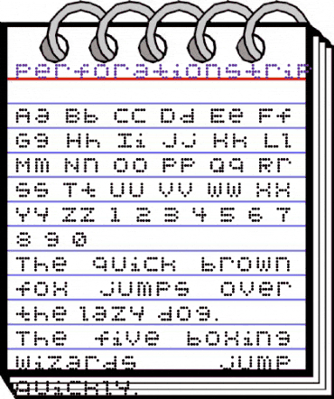 PerforationStrip Regular animated font preview