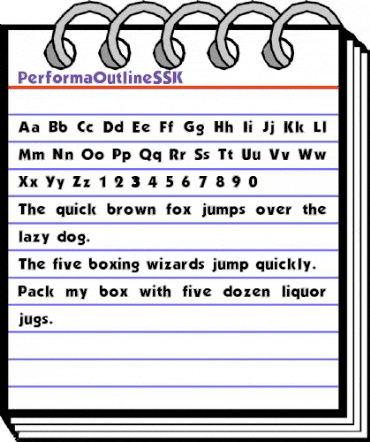 PerformaOutlineSSK Regular animated font preview PerformaOutlineSSK Regular animated font preview