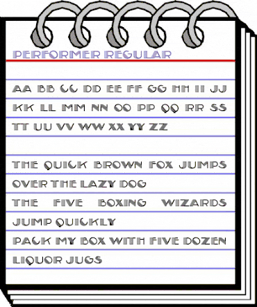 Performer Regular animated font preview Performer Regular animated font preview