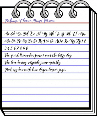 Perfume Classic Demo Version Regular animated font preview Perfume Classic Demo Version Regular animated font preview
