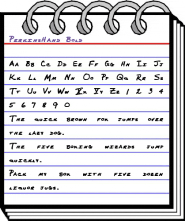 PerkinsHand Bold animated font preview