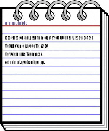 Permanent daylight Regular animated font preview Permanent daylight Regular animated font preview