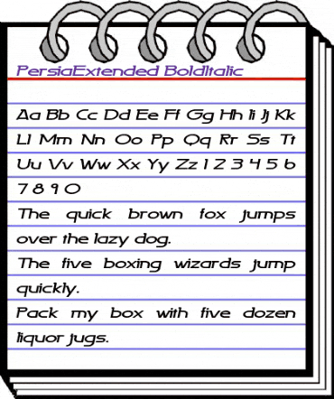 PersiaExtended BoldItalic animated font preview PersiaExtended BoldItalic animated font preview