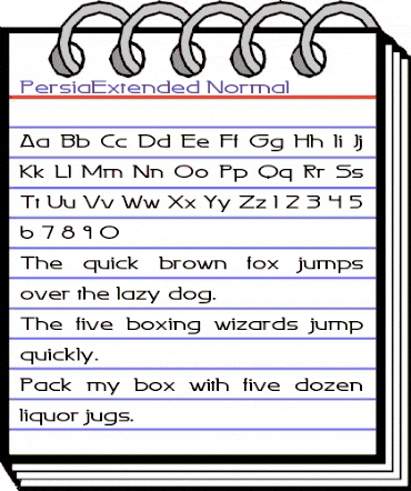PersiaExtended Normal animated font preview PersiaExtended Normal animated font preview