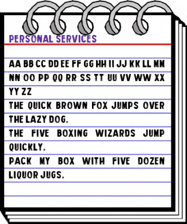 Personal Services Regular animated font preview Personal Services Regular animated font preview