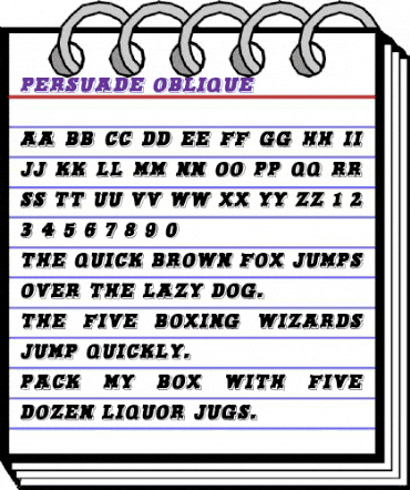 Persuade Oblique animated font preview Persuade Oblique animated font preview