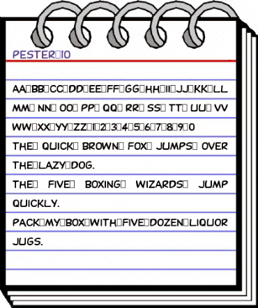 Pester 10 Regular animated font preview Pester 10 Regular animated font preview