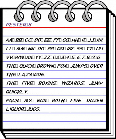 Pester 8 Bold Italic animated font preview