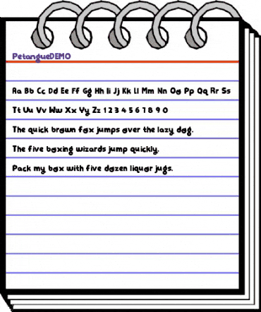 Petangue DEMO Regular animated font preview