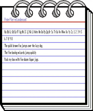PeterPierreCondensed Regular animated font preview