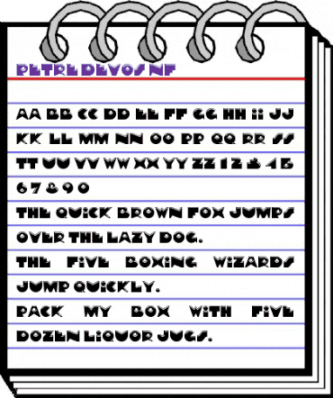 Petre Devos NF Regular animated font preview Petre Devos NF Regular animated font preview