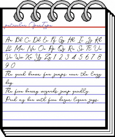 petrichor Regular animated font preview