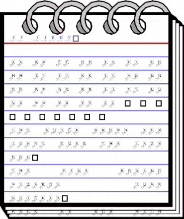 pf_birdy1 Regular animated font preview