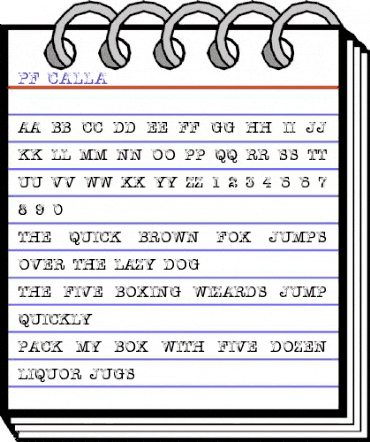 pf_calla Regular animated font preview