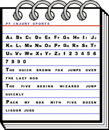 pf_injury_sports Regular animated font preview pf_injury_sports Regular animated font preview