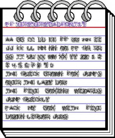 pf_vvbf19 Regular animated font preview