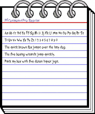 PF Cosmonut Pro Regular animated font preview