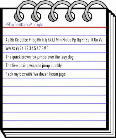 PF Din Text Comp Pro Light animated font preview PF Din Text Comp Pro Light animated font preview