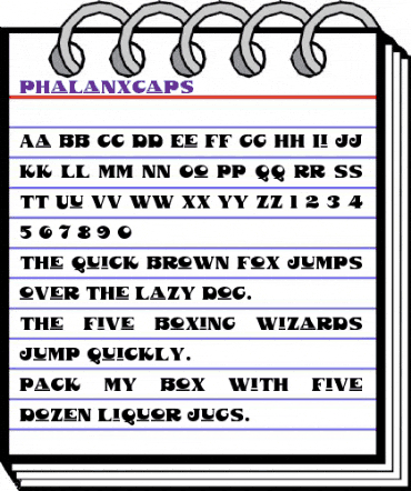 PhalanxCaps Normal animated font preview PhalanxCaps Normal animated font preview