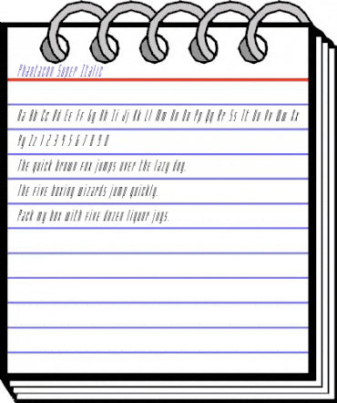 Phantacon Super-Italic Italic animated font preview Phantacon Super-Italic Italic animated font preview