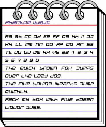 Phantom Italic animated font preview Phantom Italic animated font preview