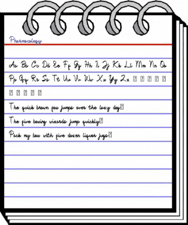 Pharmacology Regular animated font preview