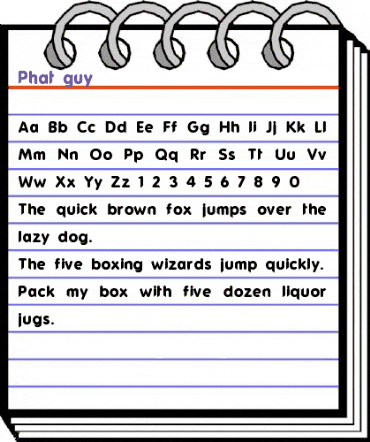 Phat guy Regular animated font preview