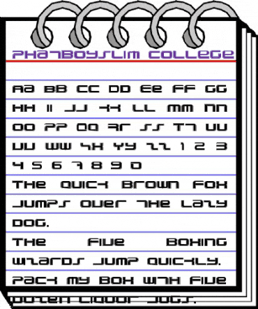 PhatBoy Slim College animated font preview PhatBoy Slim College animated font preview