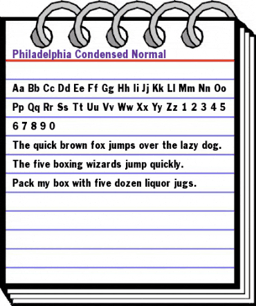 Philadelphia-Condensed Normal animated font preview