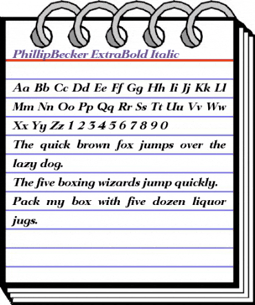 PhillipBecker-ExtraBold Italic animated font preview PhillipBecker-ExtraBold Italic animated font preview