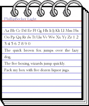 PhillipBecker-Light Regular animated font preview