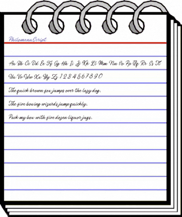 Philomena Script Regular animated font preview