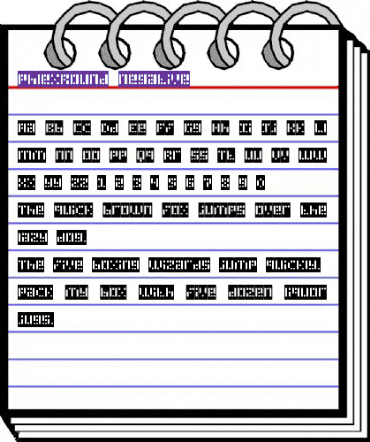 PhlexRound Negative Regular animated font preview
