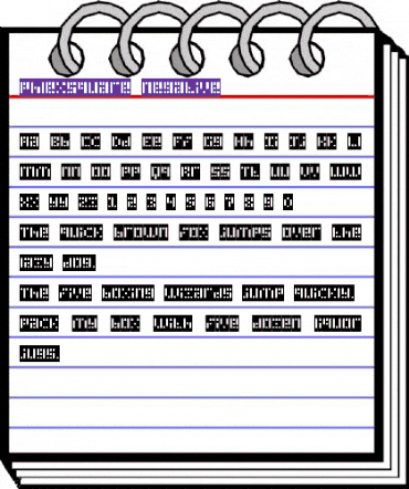 PhlexSquare Negative Regular animated font preview