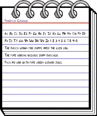 Phoenix Grunge Regular animated font preview Phoenix Grunge Regular animated font preview