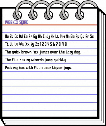 PHOENIX SQUAD Regular animated font preview PHOENIX SQUAD Regular animated font preview