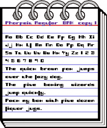 Phorfeit Regular (BRK) Regular animated font preview