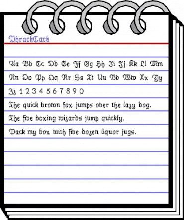 PhrackCack Regular animated font preview