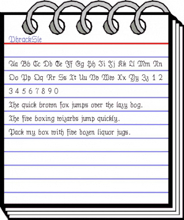 PhrackSle Regular animated font preview