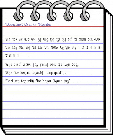 PhraxturedDeutsch Regular animated font preview